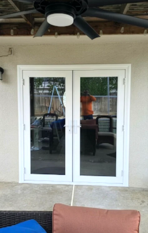 White French patio doors photographed by Melissa Silvas